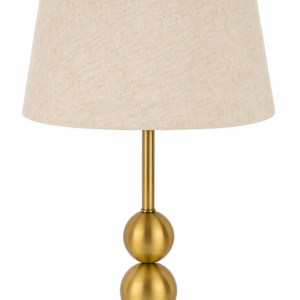 ABAJUR DE MESA DOURADO/OFF WHITE